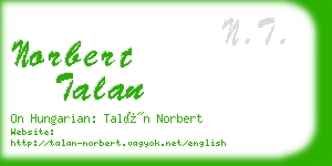 norbert talan business card